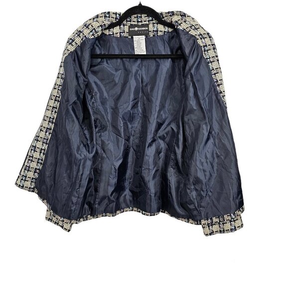 🔥Sag Harbor Tweed Zip Up Cardigan Blazer Jacket - Picture 4 of 6